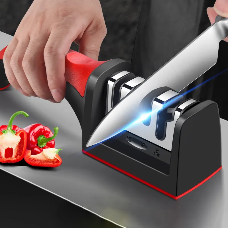 Kitchen Gadget Amazon - Knife Sharpener Handheld Multi-function 3 Stages
