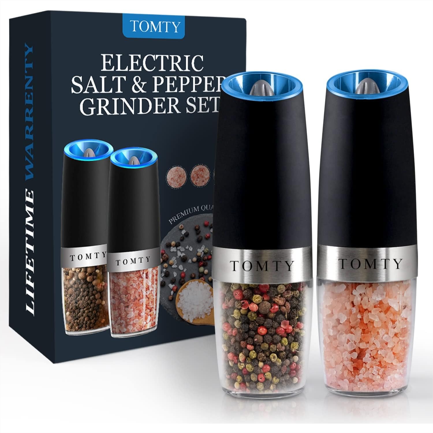 Kitchen Gadgets Images - Electric Salt and Pepper Grinder Set,