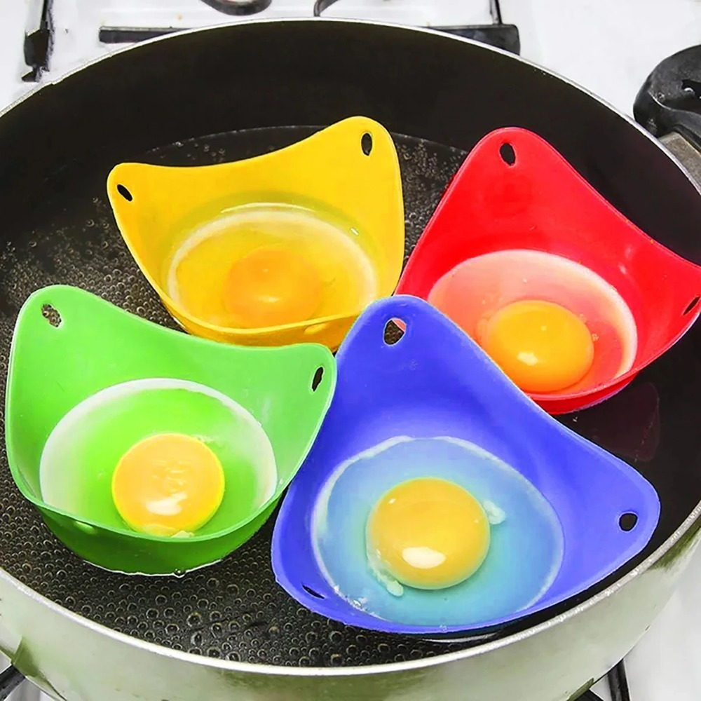 Kitchen Gadget Amazon - 4Pcs Random Colors Egg Poacher Poaching