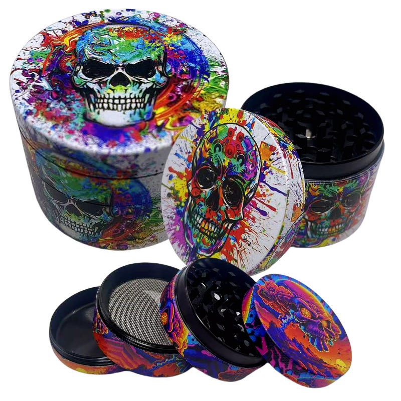 50mm Metal Skull Herb Grinder  - огляд і ціна Kitchen Gadgets Gold