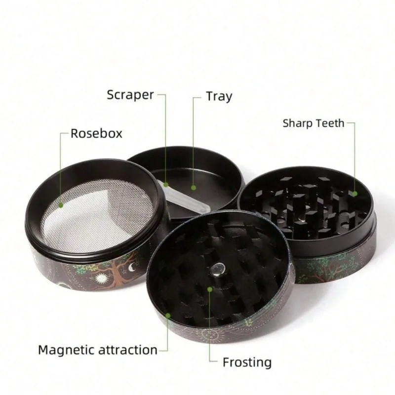50mm Metal Skull Herb Grinder  - огляд і ціна Kitchen Gadgets Gold