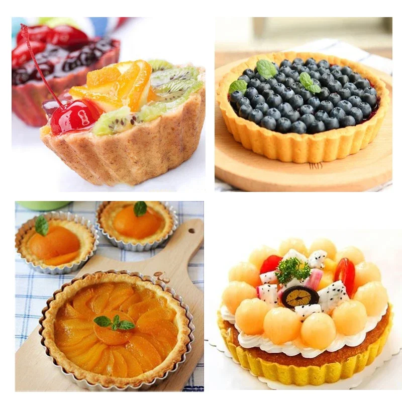6Pcs Non-Stick Tart Quiche Fla - огляд і ціна Pizza Stone Baking