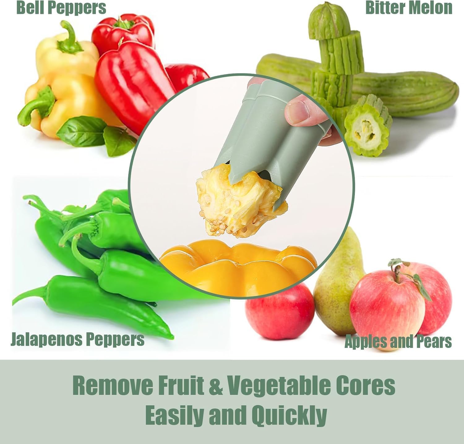 2-in-1 Bell Pepper Corer and S - огляд і ціна Kitchen Gadgets Images