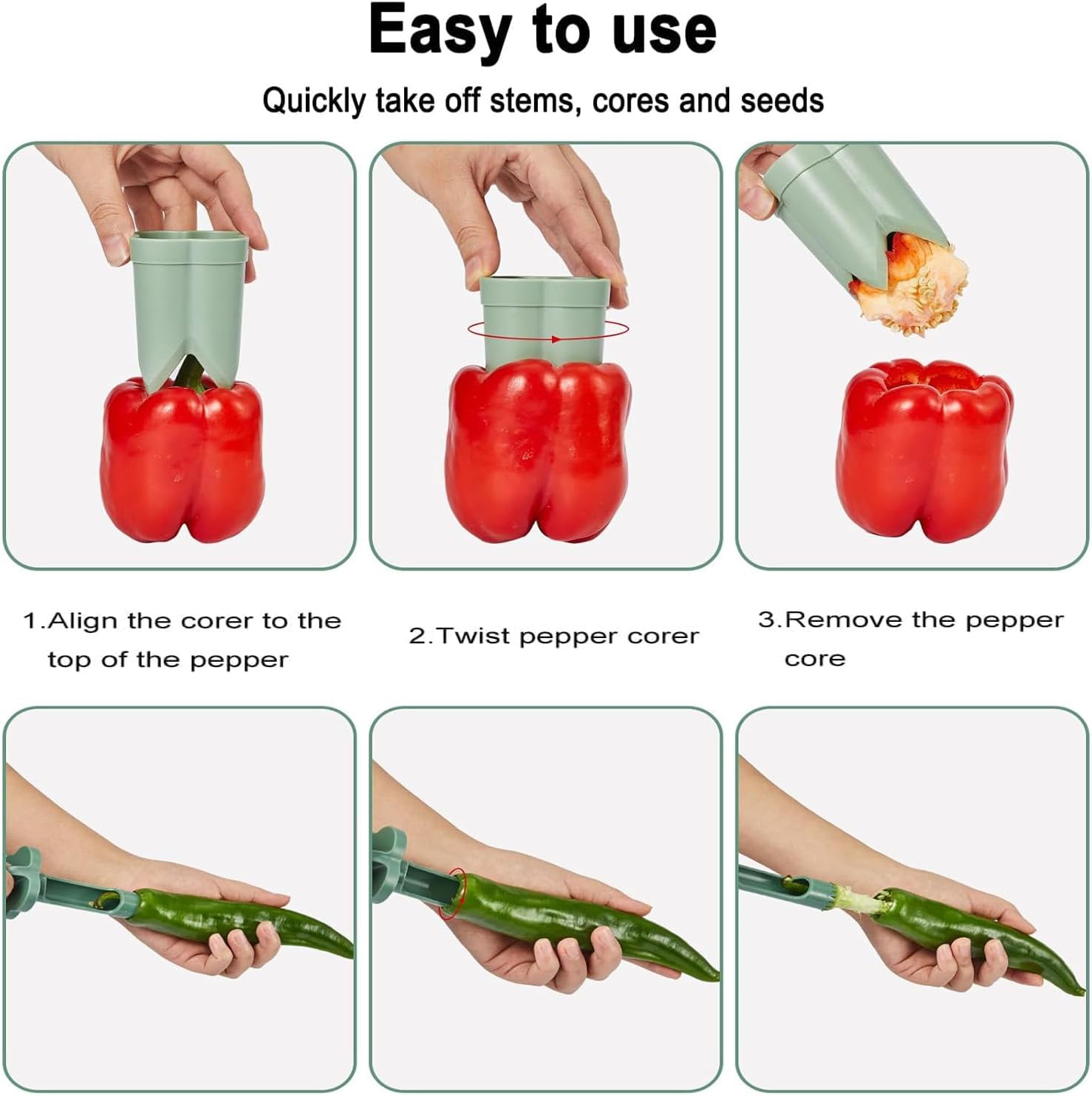 Bell Pepper Corer Tool with Se - огляд і ціна Kitchen Gadgets Images