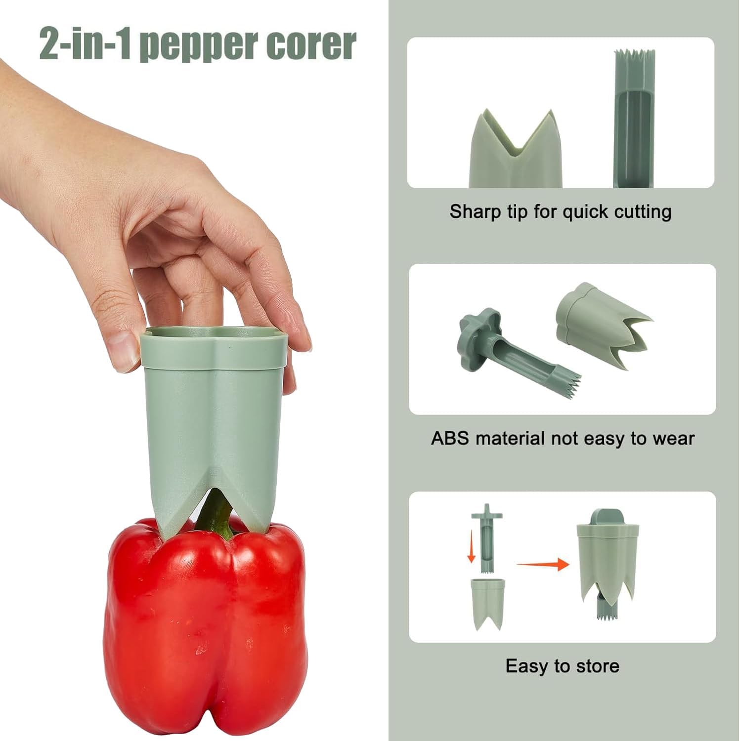 Bell Pepper Corer Tool with Se - огляд і ціна Kitchen Gadgets Images