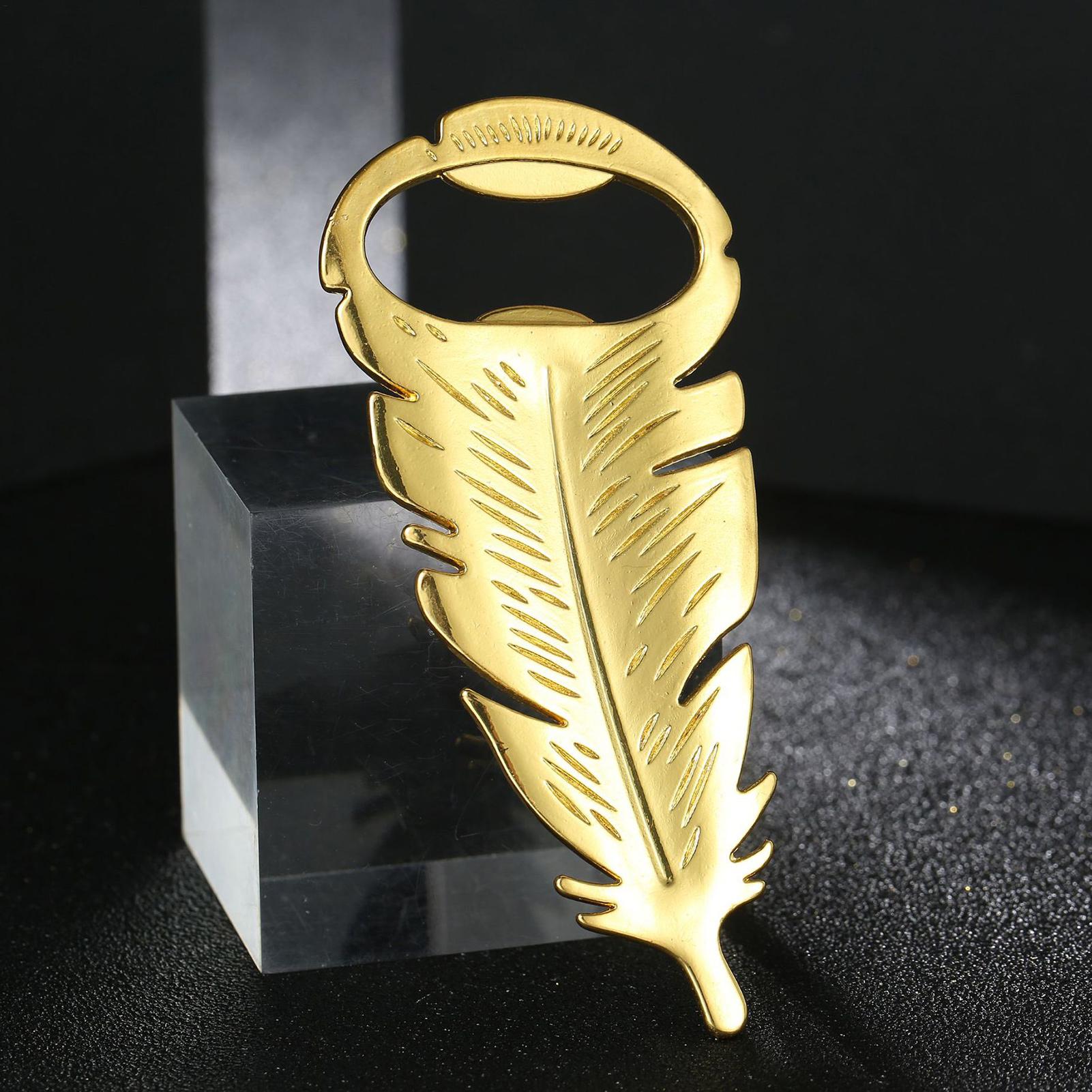 Beer Bottle Opener Gold Feathe - огляд і ціна Kitchen Gadgets Dropshipping