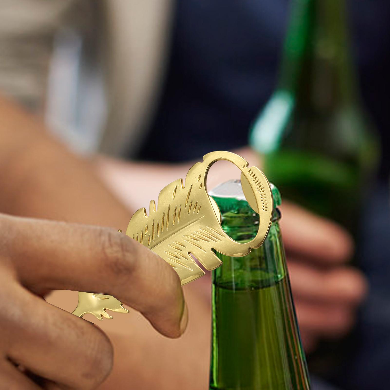Beer Bottle Opener Gold Feathe - огляд і ціна Kitchen Gadgets Dropshipping