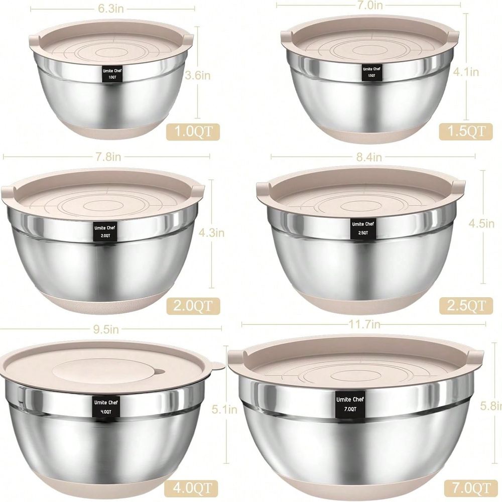 Mixing Bowls With Airtight Lid - огляд і ціна Kitchen Gadgets Set