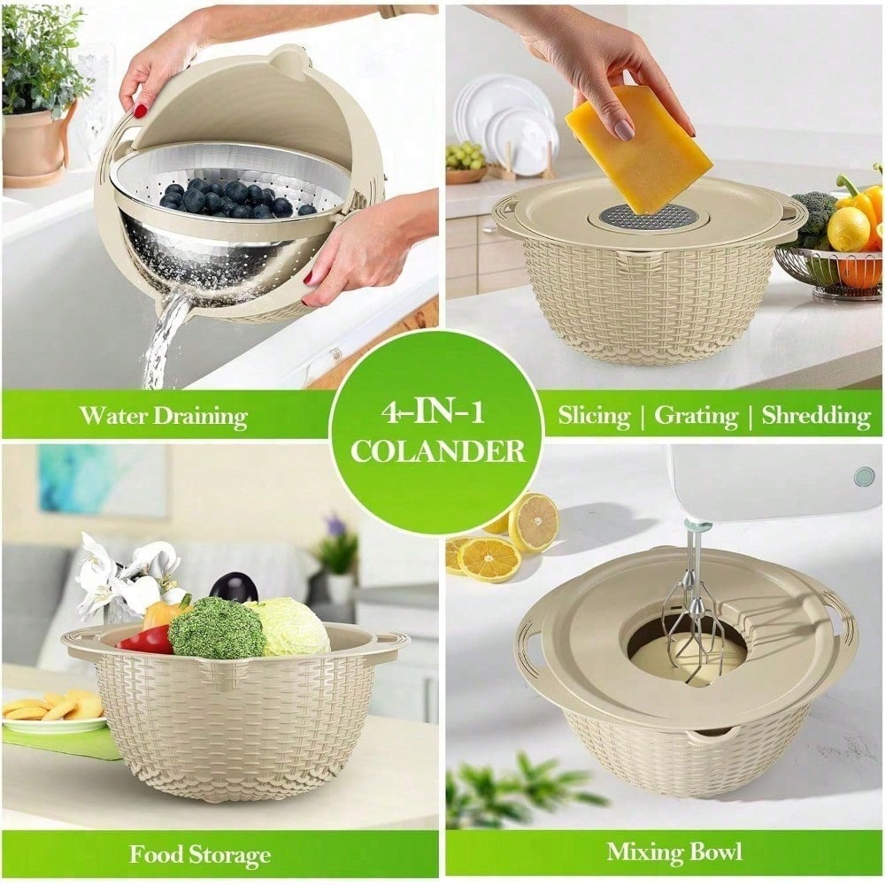 4-1 Colander With Bowl Set - R - огляд і ціна Kitchen Gadgets Set