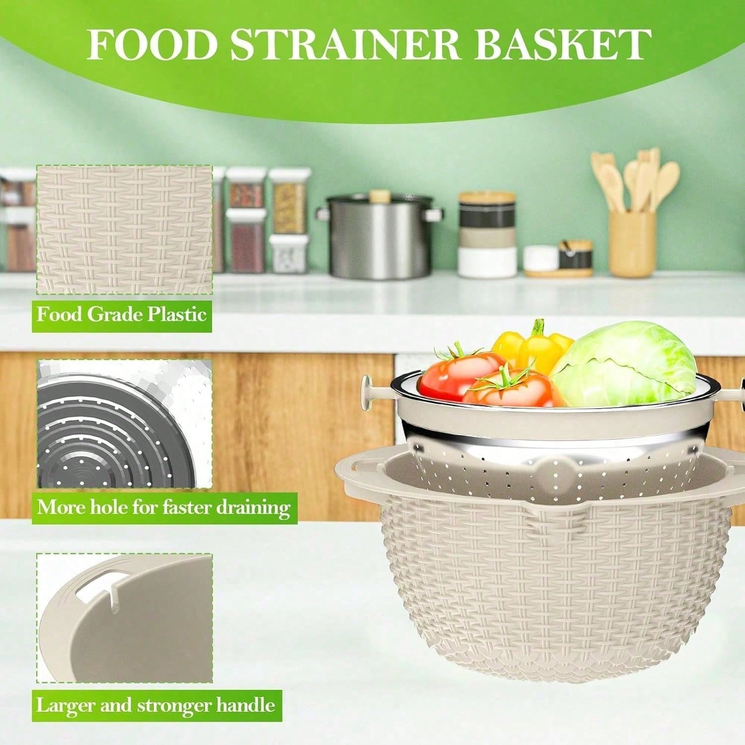 4-1 Colander With Bowl Set - R - огляд і ціна Kitchen Gadgets Set