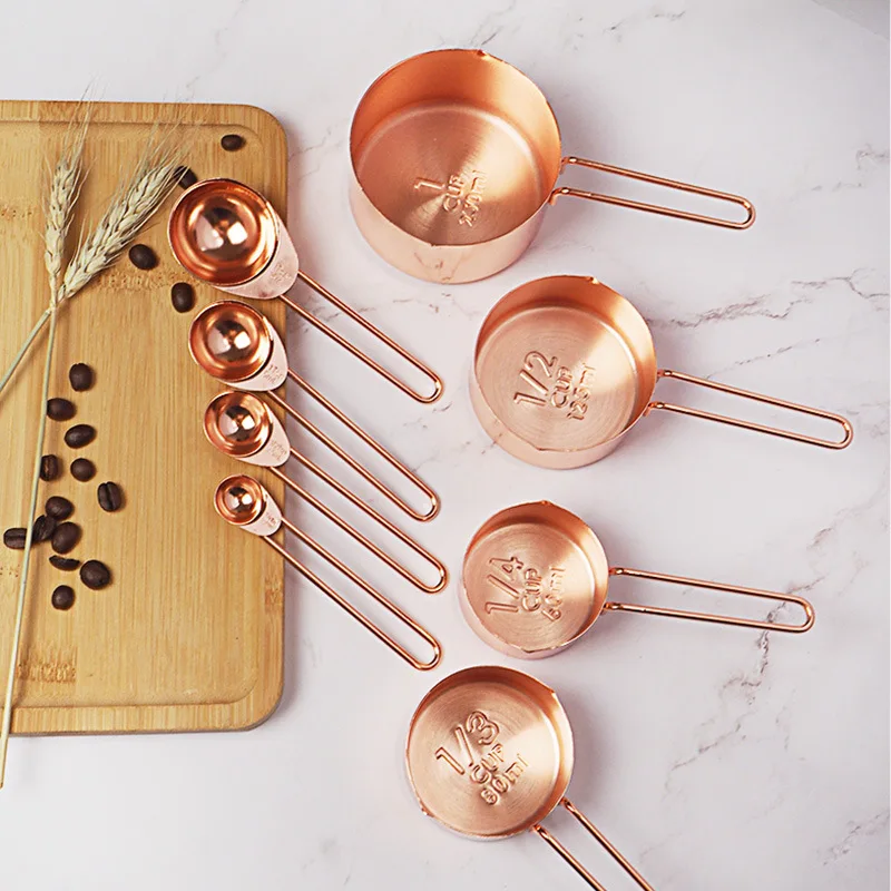 8pcs/set Rose Gold Measuring S - огляд і ціна Kitchen Gadgets Gold