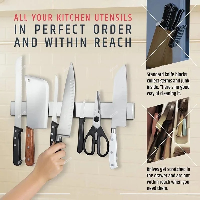 Wall Mounted Magnetic Knife Ho - огляд і ціна Magnetic Knife Strip