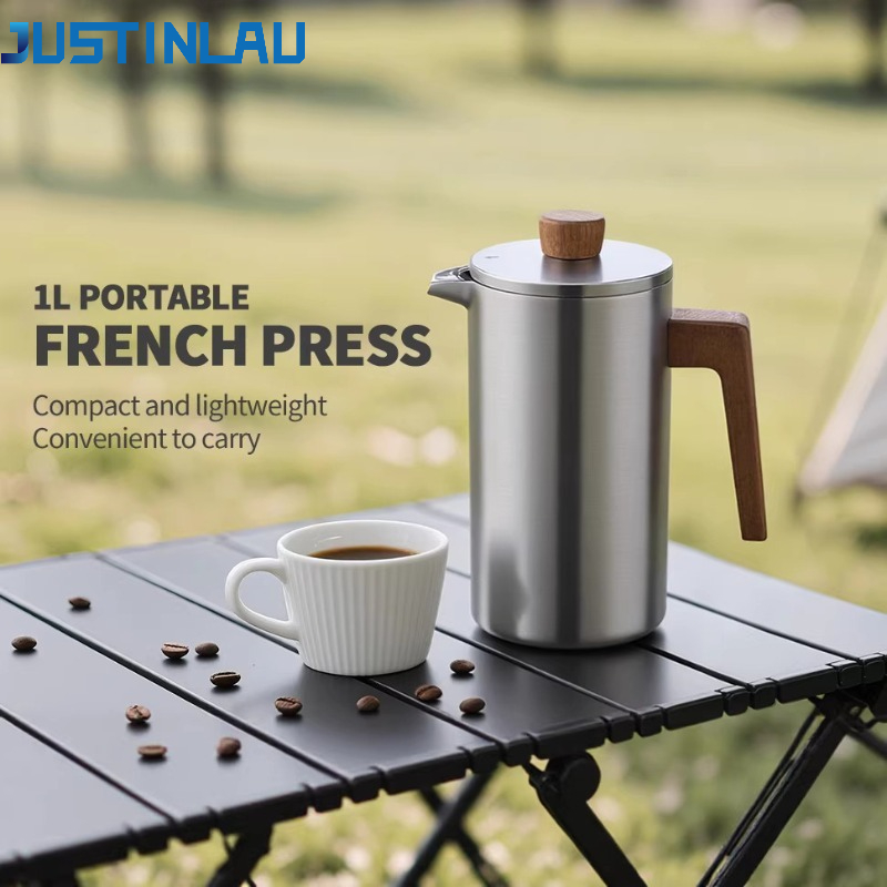 JUSTINLAU 1000ml Stainless Ste - огляд і ціна French Press Coffee Maker