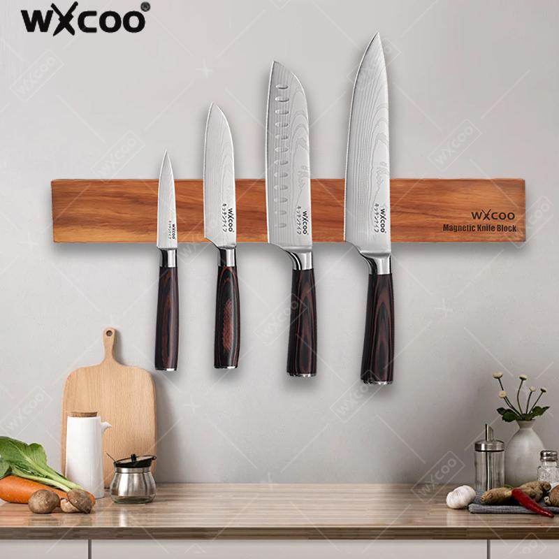 Acacia Wood Magnetic Knife Hol - огляд і ціна Magnetic Knife Strip