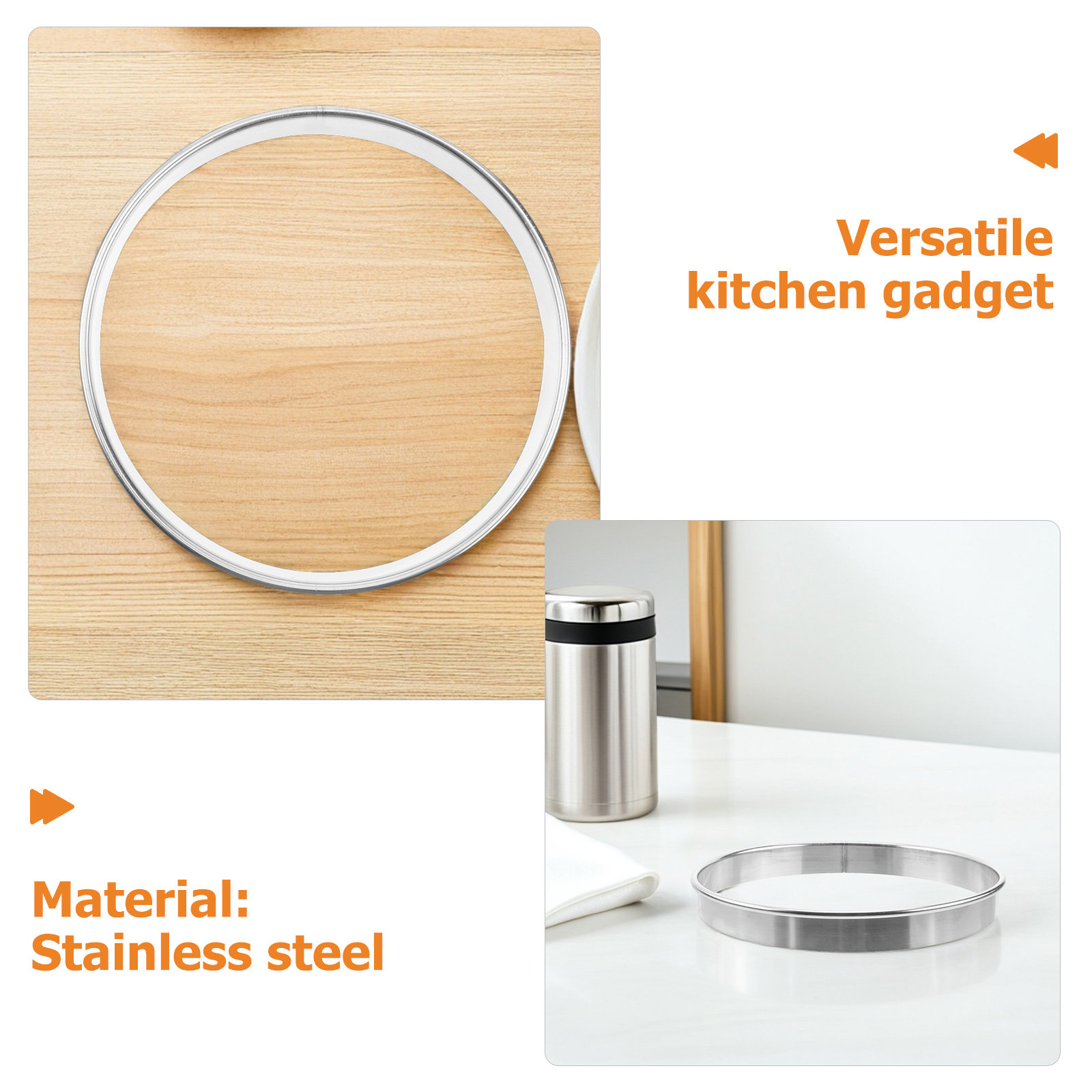 2Pcs Stainless Steel Pizza Rin - огляд і ціна Pizza Stone Baking