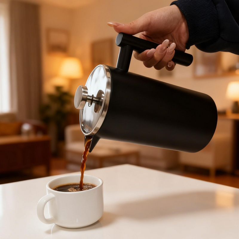 1pc 1000ml Stainless Steel Man - огляд і ціна French Press Coffee Maker