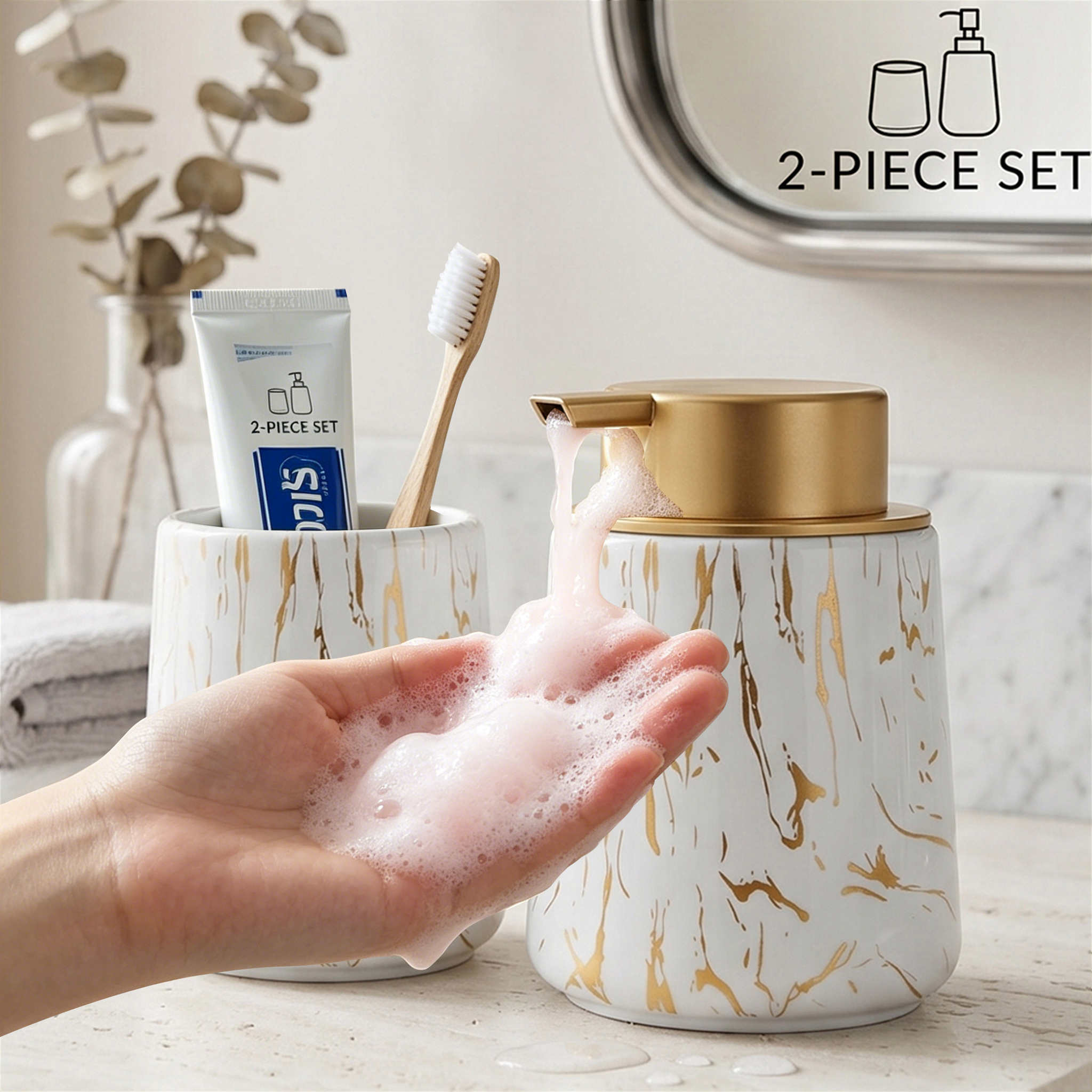Bathroom Accessories Set - Foa - огляд і ціна Kitchen Gadgets Gold