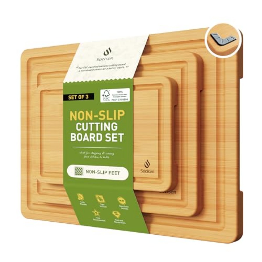 Bamboo Cutting Board Set Non S - огляд і ціна Kitchen Gadgets To Have