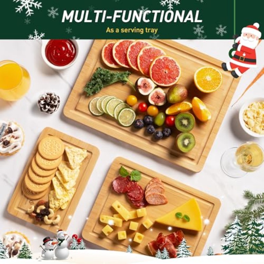 Bamboo Cutting Board Set Non S - огляд і ціна Kitchen Gadgets To Have