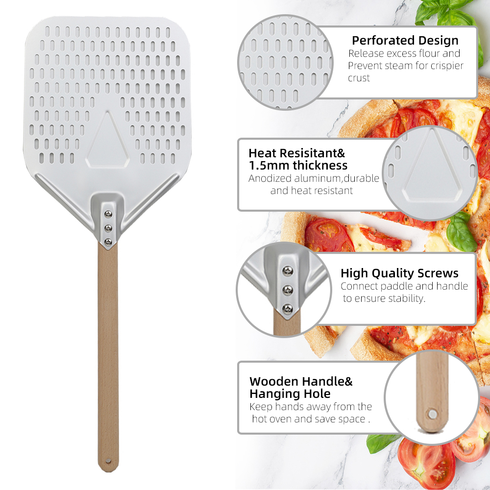 12 14 Inch Big Pizza Peel Shov - огляд і ціна Pizza Stone Baking