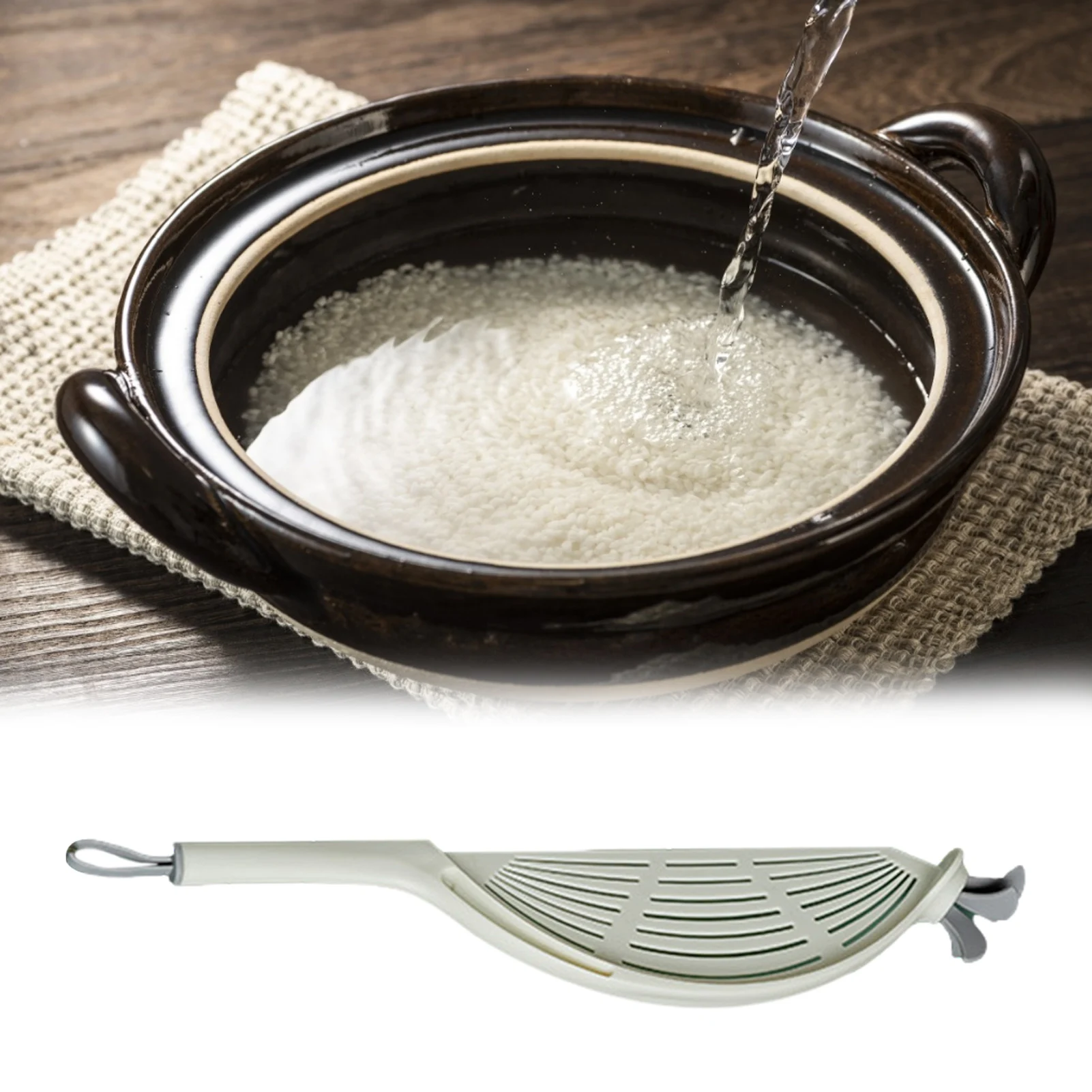 New Pot Strainer Plastic Cresc - огляд і ціна Kitchen Gadgets Rice Filter